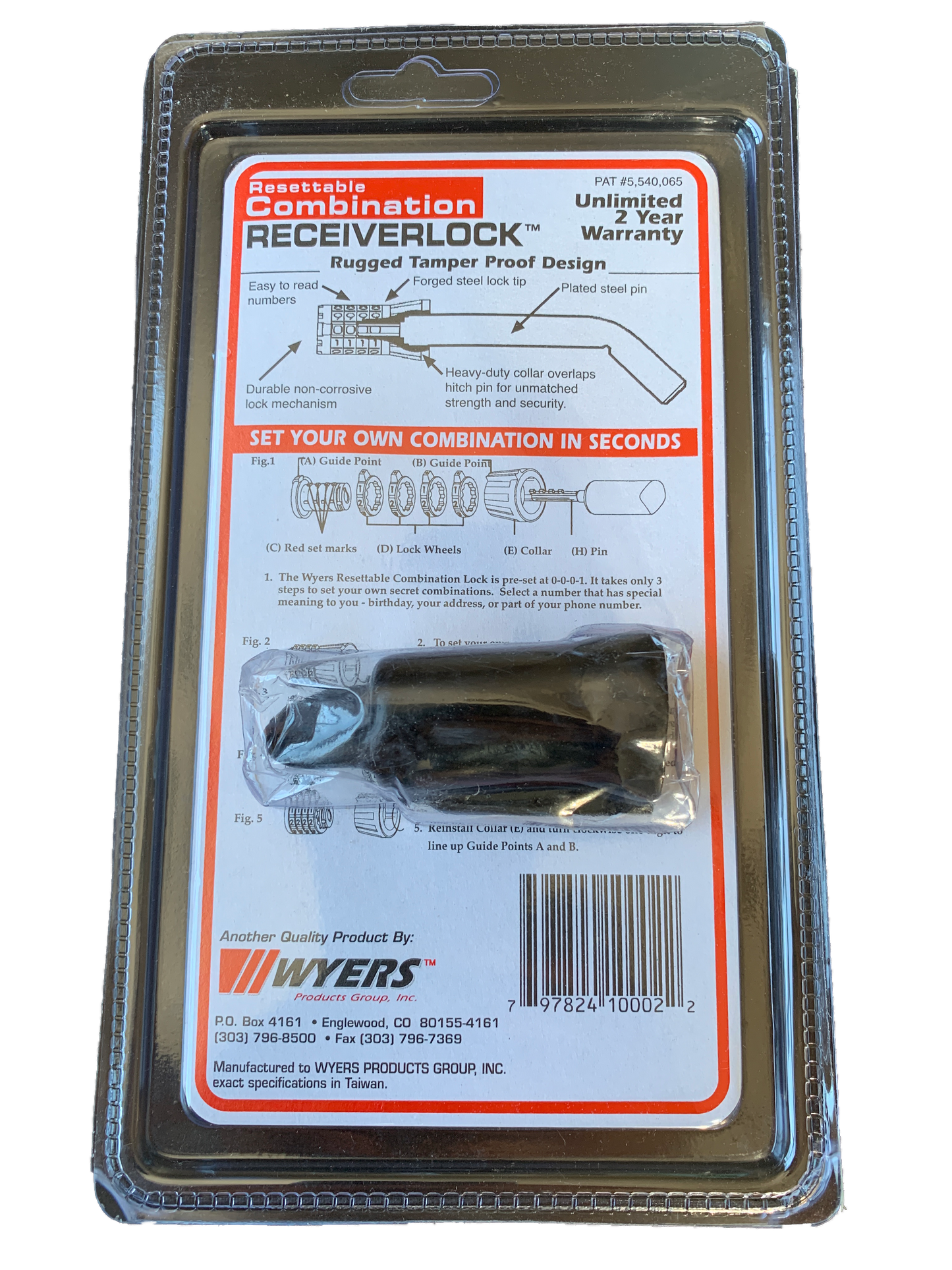 Trimax Combo Locking 5/8” pin